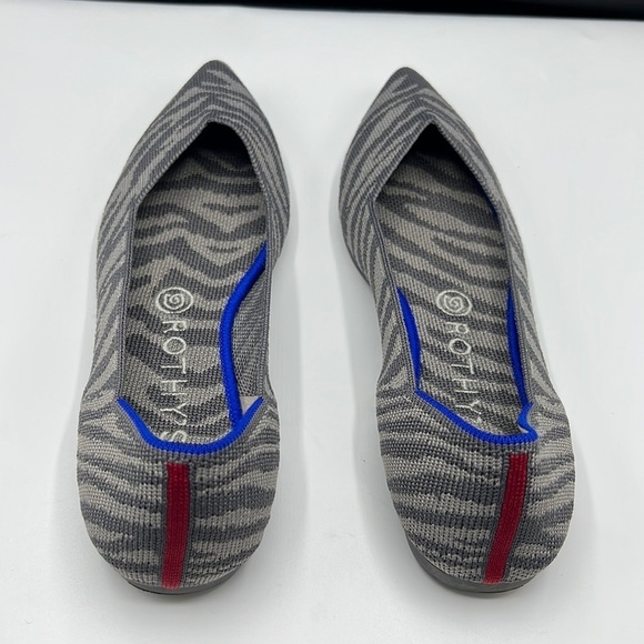 Rothy's Shoes - COPY - Rothy’s grey zebra color shoes for women size 8.5